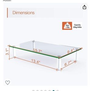 Desk monitor Glass Stands